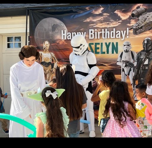 Star Wars character at Newton birthday